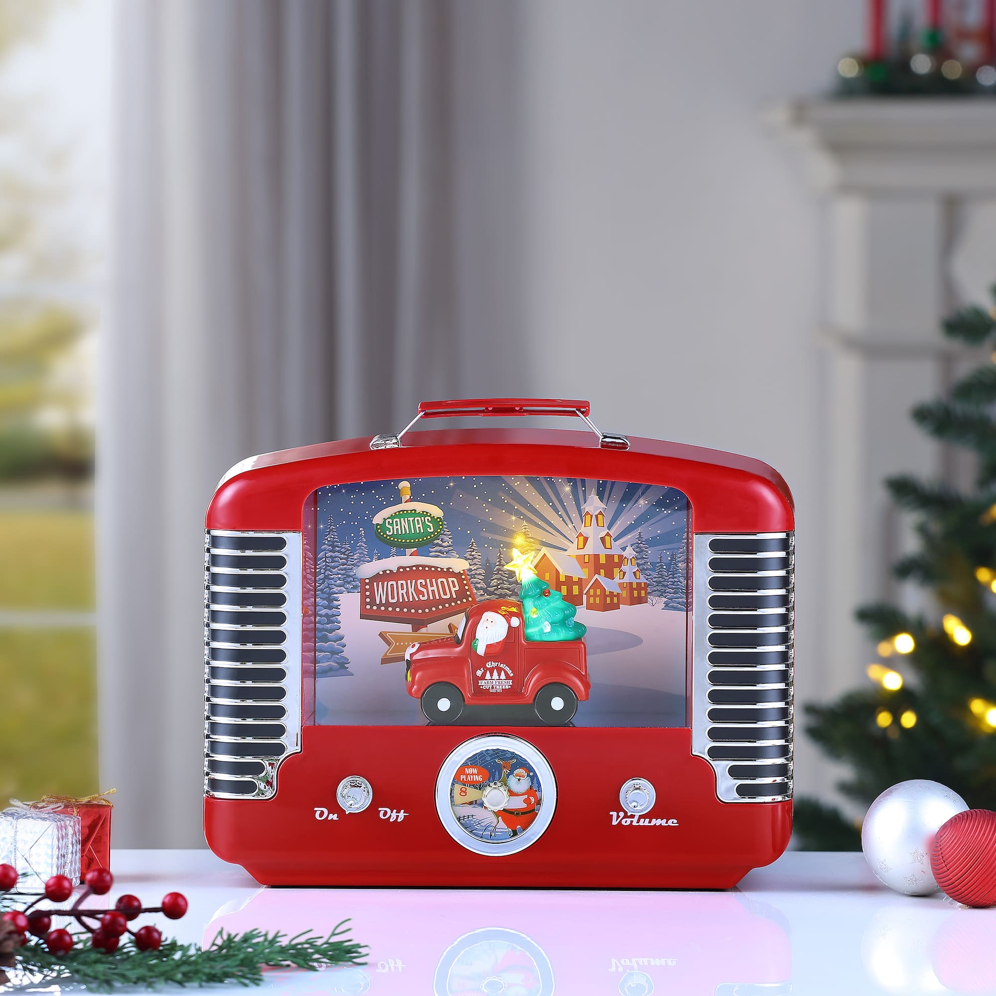 12" Red Nostalgic Truck Radio